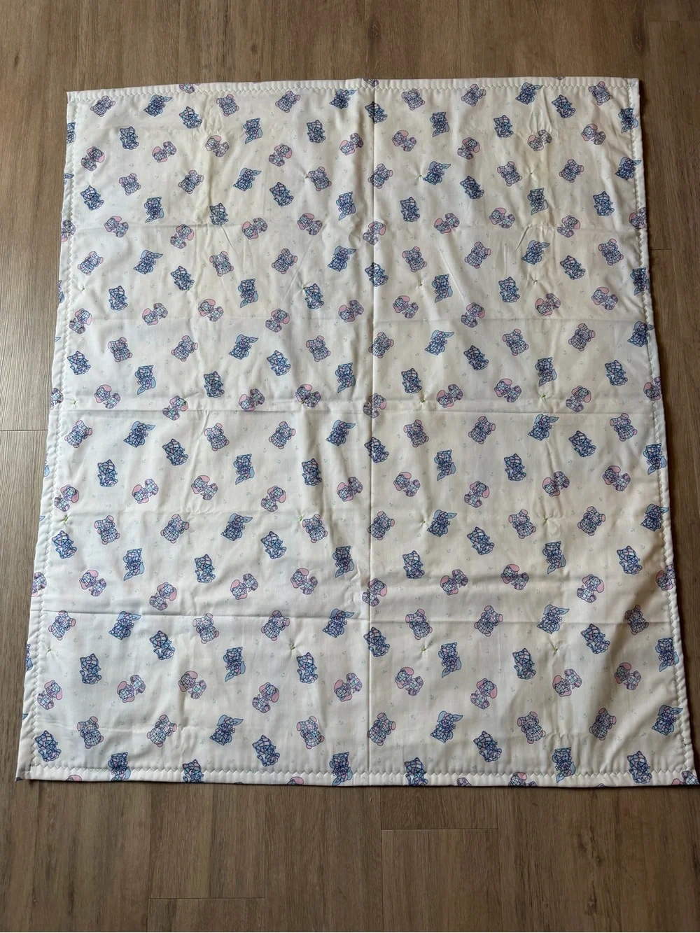 NEW Vintage Baby Toddler Quilt Patchwork Handmade Nursery Rhymes Winnie The Pooh